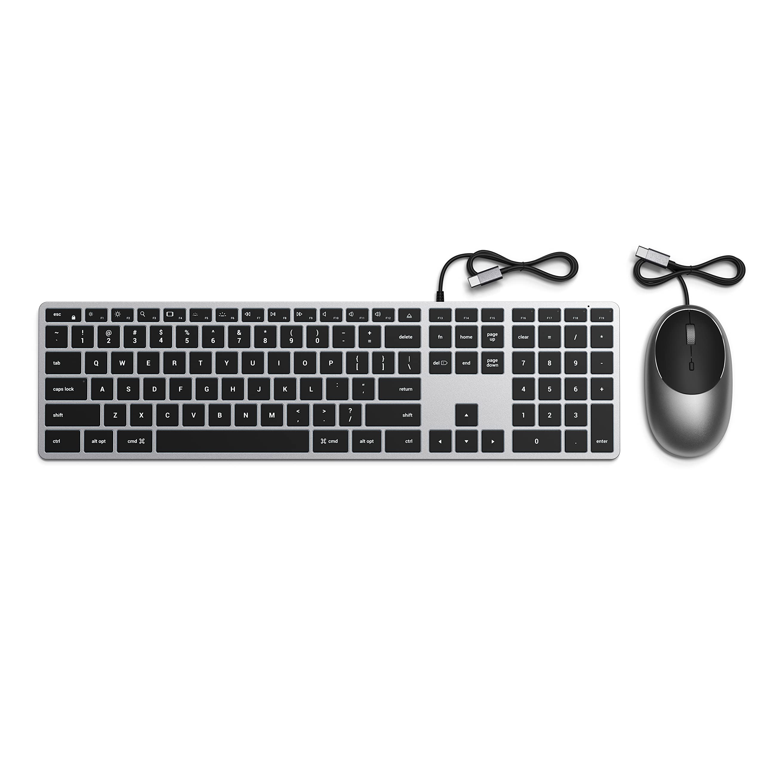 Amazon.com: Satechi Slim W3 Wired Keyboard & Aluminum C1 Wired